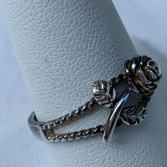 Vintage Designer NV Sterling Silver Boho Rose Ring - Picture 1 of 5